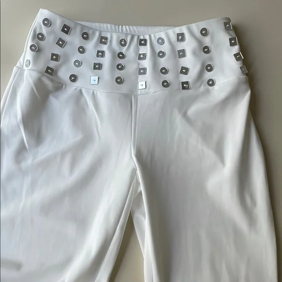 Edikted White Pants with Silver Sequins - Picture 3 of 6